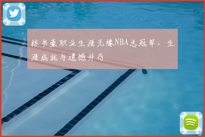林书豪职业生涯无缘NBA总冠军,生涯成就与遗憾并存